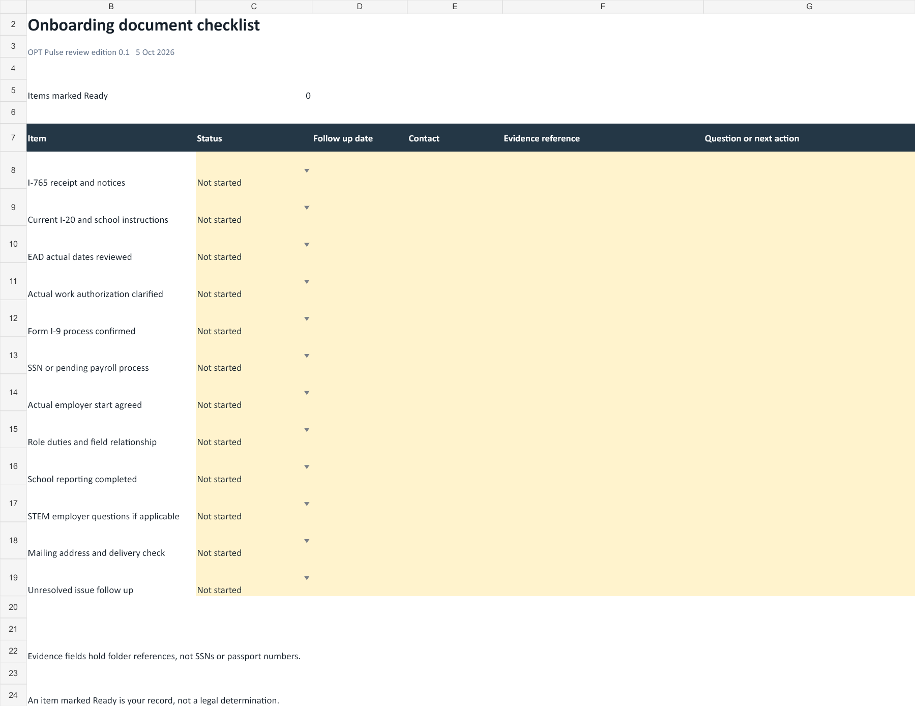 Keep onboarding materials organized